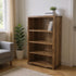 11.75" x 23.75" x 47.5" Cappuccino Particle Board Adjustable Shelves Bookshelf